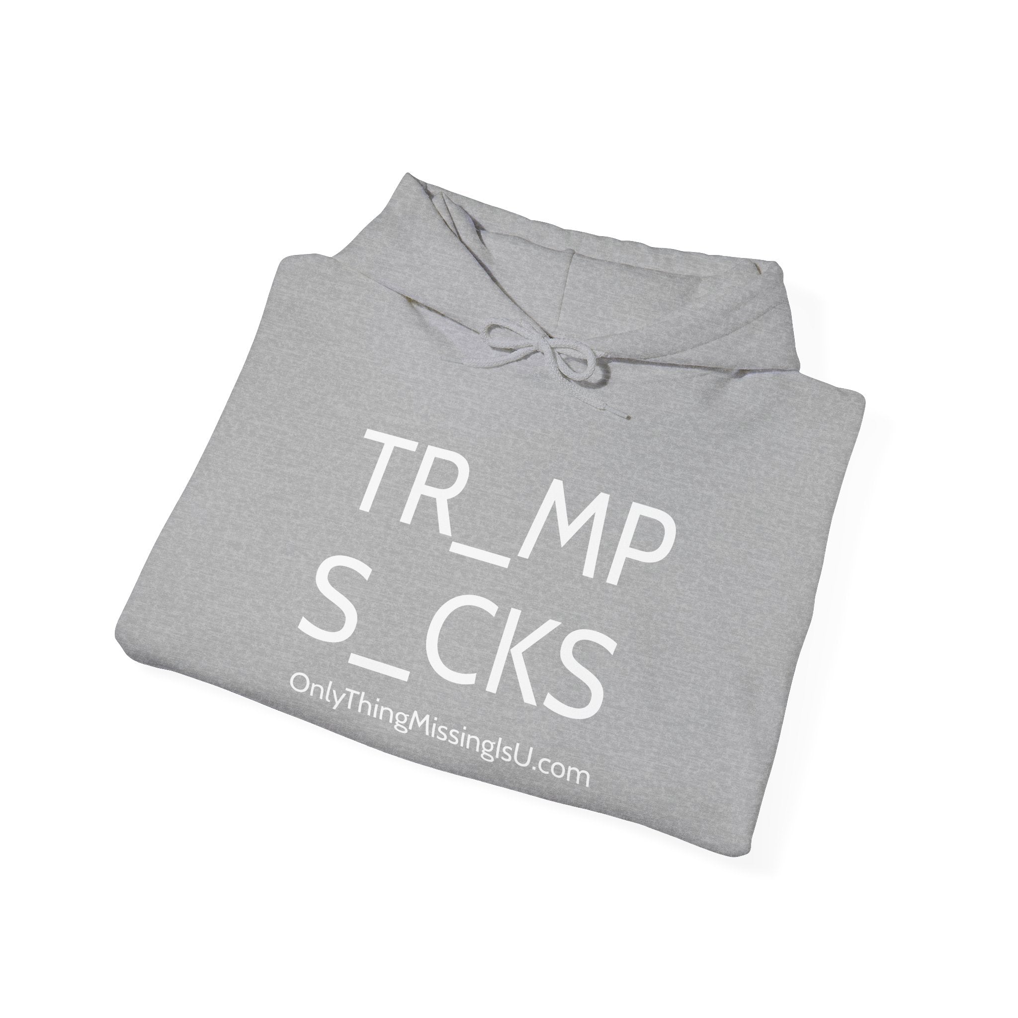 Graphic Hoodie — “TR_MP S_CKS” Political Protest Pullover