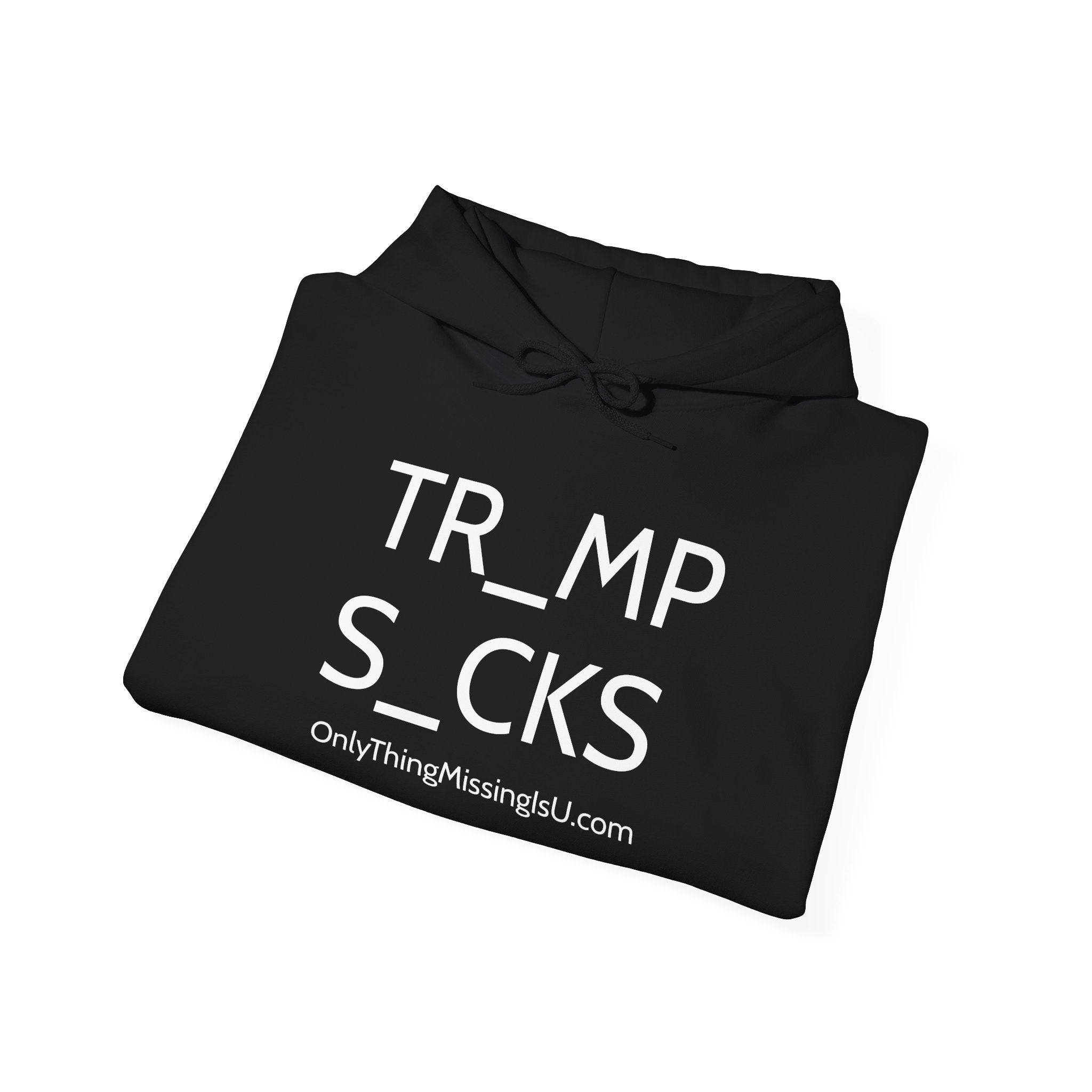 Graphic Hoodie — “TR_MP S_CKS” Political Protest Pullover