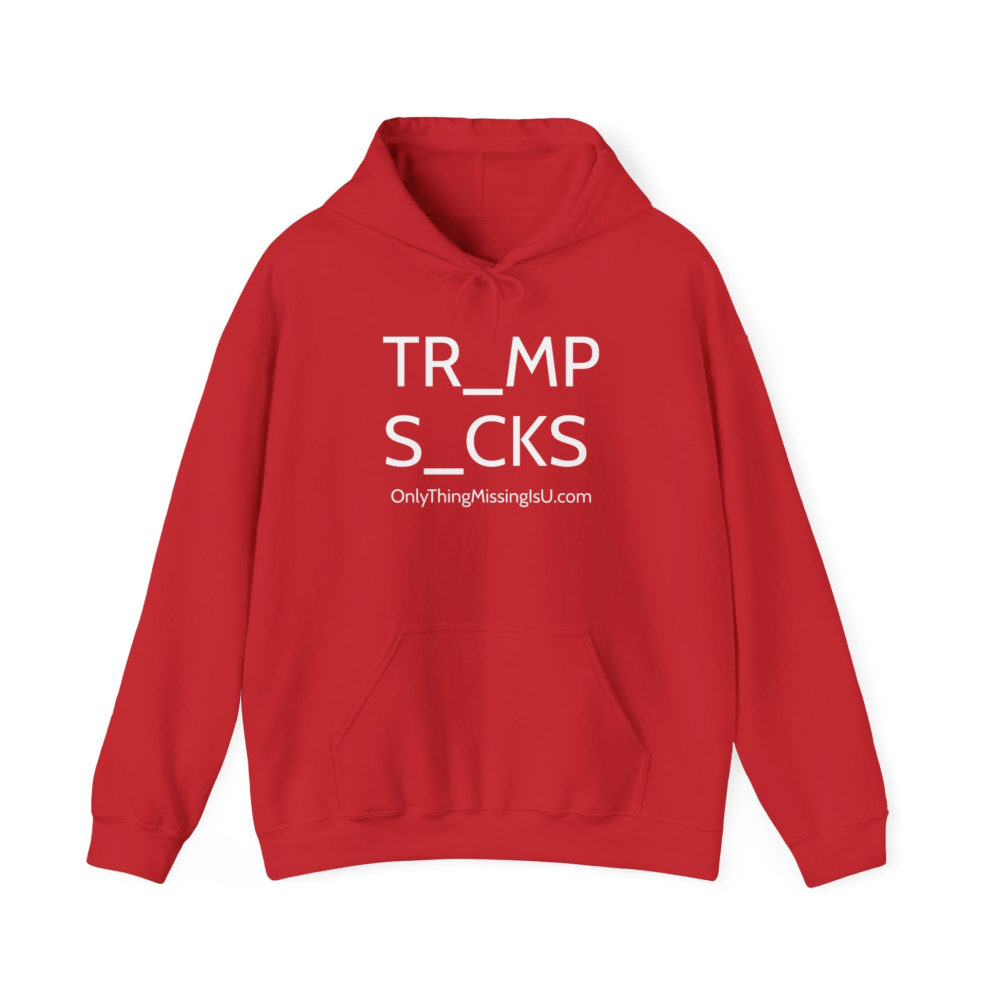 Graphic Hoodie — “TR_MP S_CKS” Political Protest Pullover