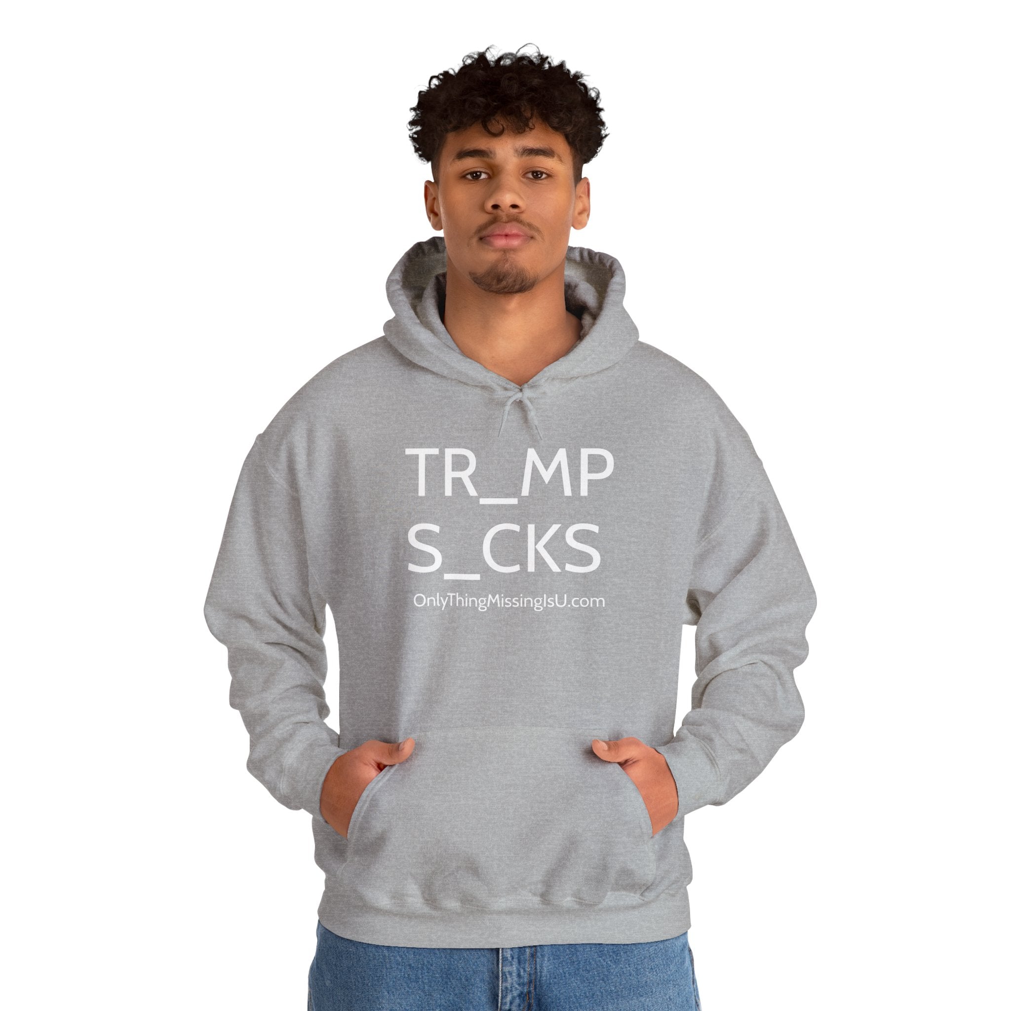 Graphic Hoodie — “TR_MP S_CKS” Political Protest Pullover