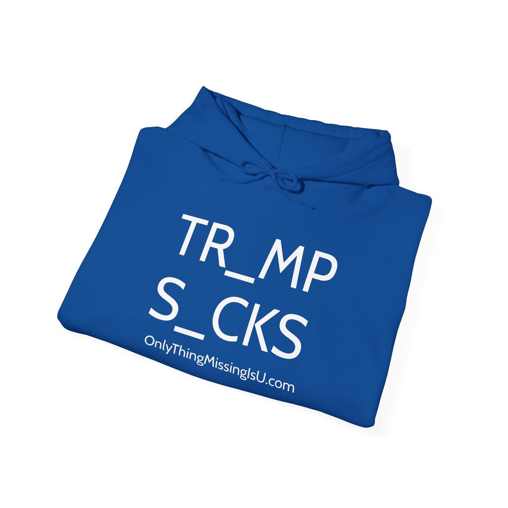 Graphic Hoodie — “TR_MP S_CKS” Political Protest Pullover
