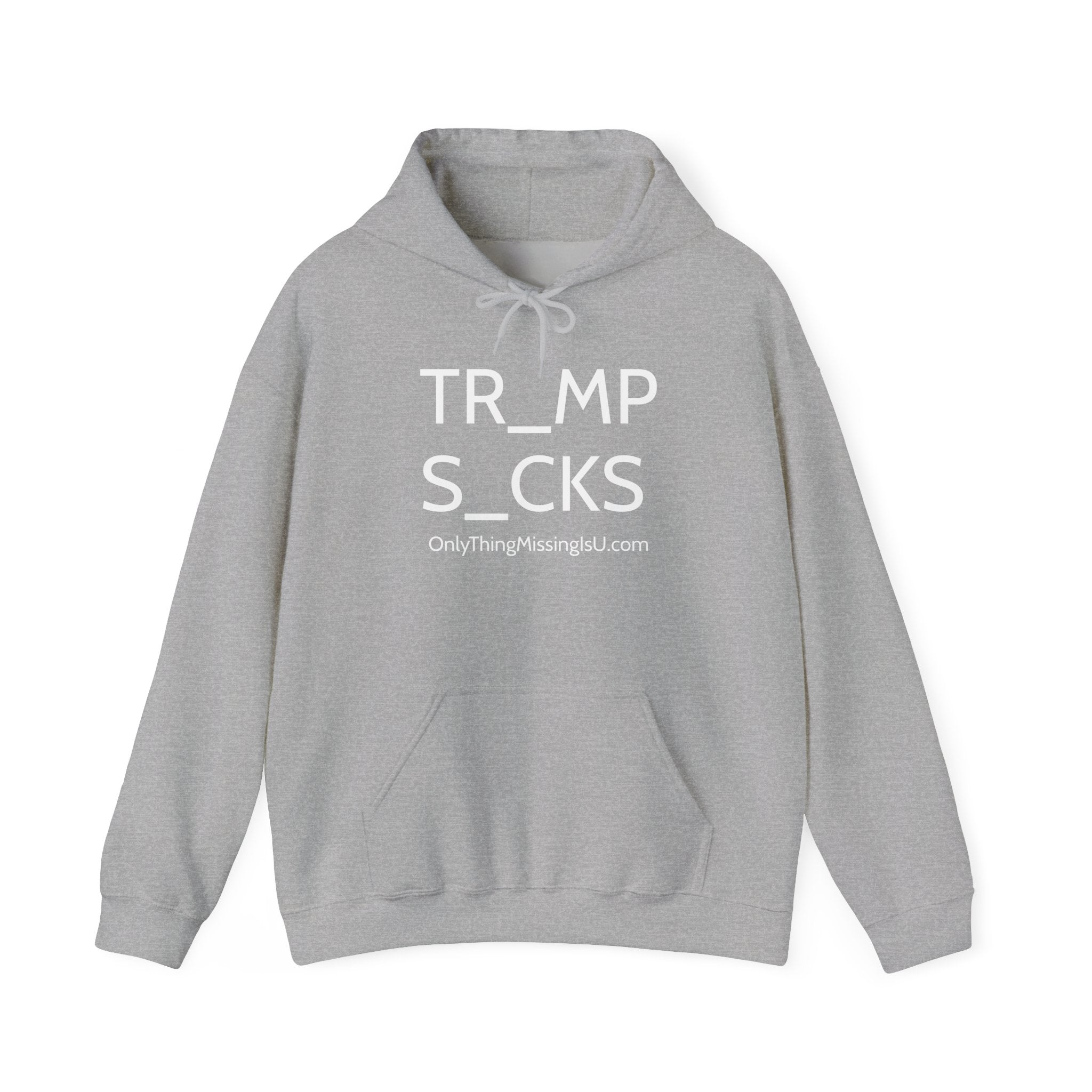 Graphic Hoodie — “TR_MP S_CKS” Political Protest Pullover