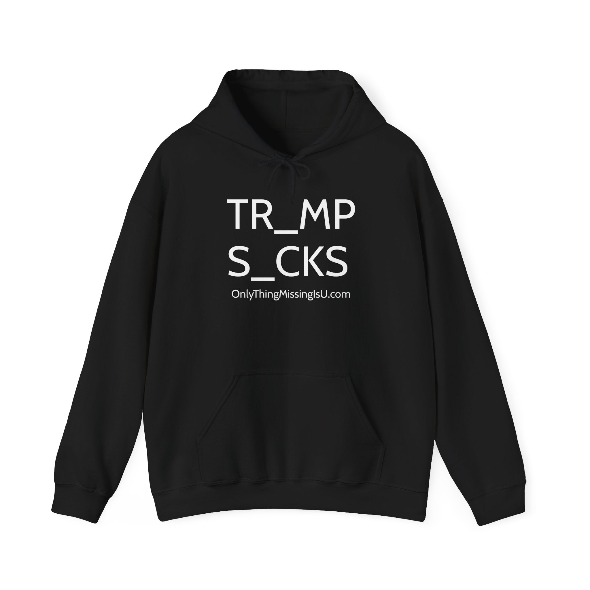 Graphic Hoodie — “TR_MP S_CKS” Political Protest Pullover